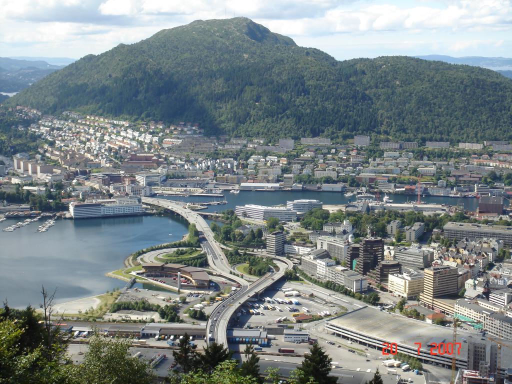 1 изглед от върха на Берген