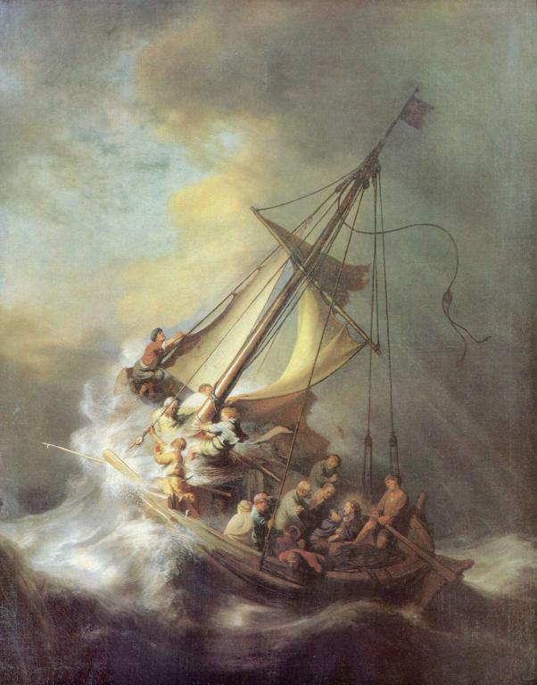 Христос по време на бурята в Галилейско море от Рембранд