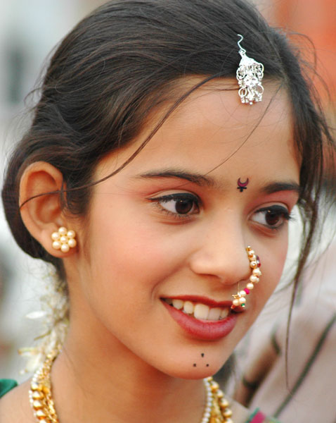 Красиво Индийско момиче