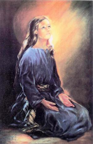 Дева се моли